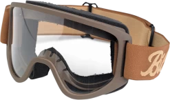Biltwell Moto Goggles 2.0 - Script Chocolate