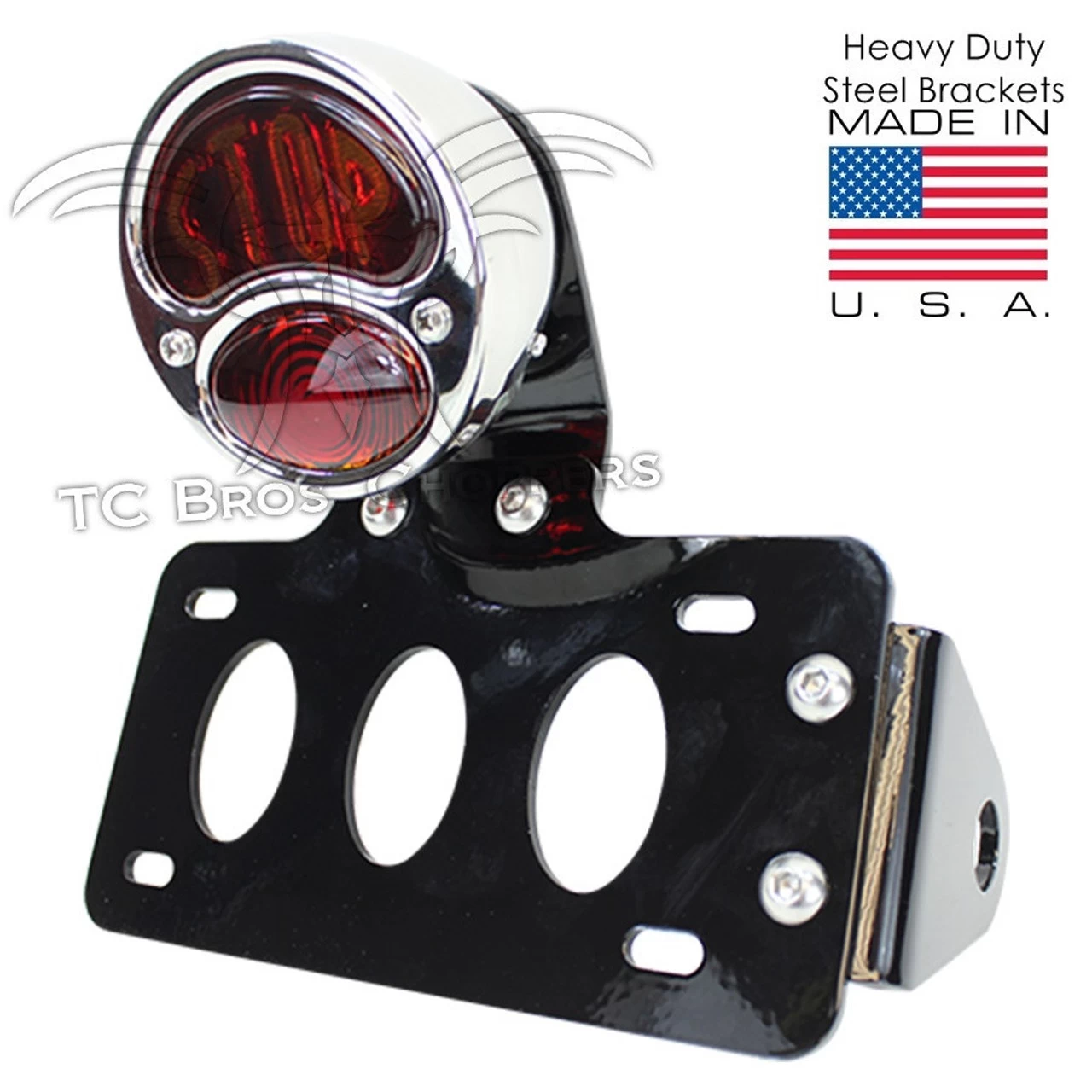 TC Bros Choppers - Stop Model A Tail Light License Plate Bracket 4 TC Bros Choppers - Stop Model A Tail Light License Plate Bracket - Image 2