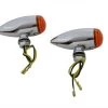 V-Twin Mini LED Speeder Turnsignals - Chrome W/ Amber Lens -Bell Helmets Store 3256 44482.1668638865