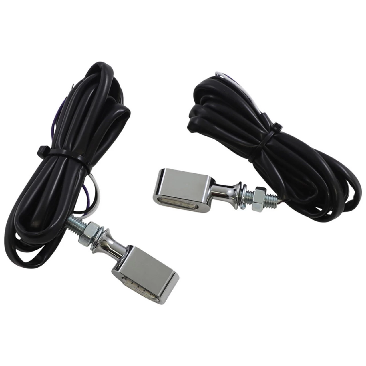 Drag Specialties - Chrome Front LED Handlebar Marker Lights W/ Smoke Lens For Universal Applications 4 Drag Specialties - Chrome Front LED Handlebar Marker Lights W/ Smoke Lens For Universal Applications - Image 2