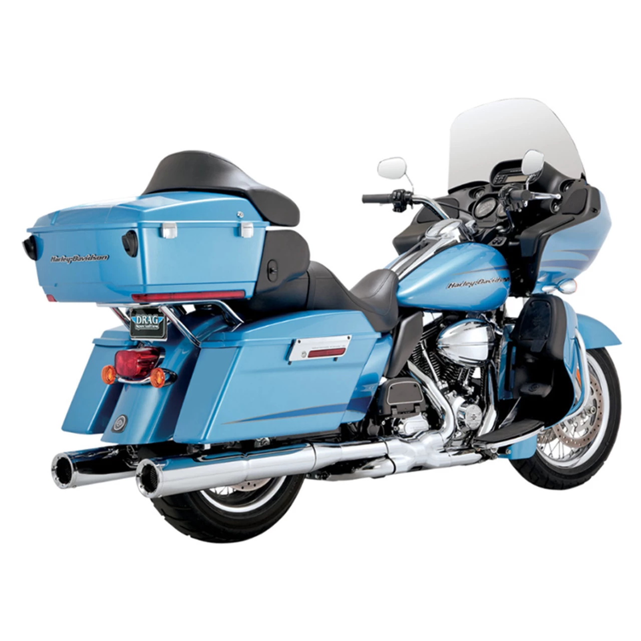 Vance & Hines - 4½" Hi-Output Slip-On Mufflers Fits '95-'16 Touring Models - Chrome 3 Vance & Hines - 4½" Hi-Output Slip-On Mufflers Fits '95-'16 Touring Models - Chrome