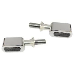 Drag Specialties - Chrome Front LED Handlebar Marker Lights W/ Smoke Lens For Universal Applications