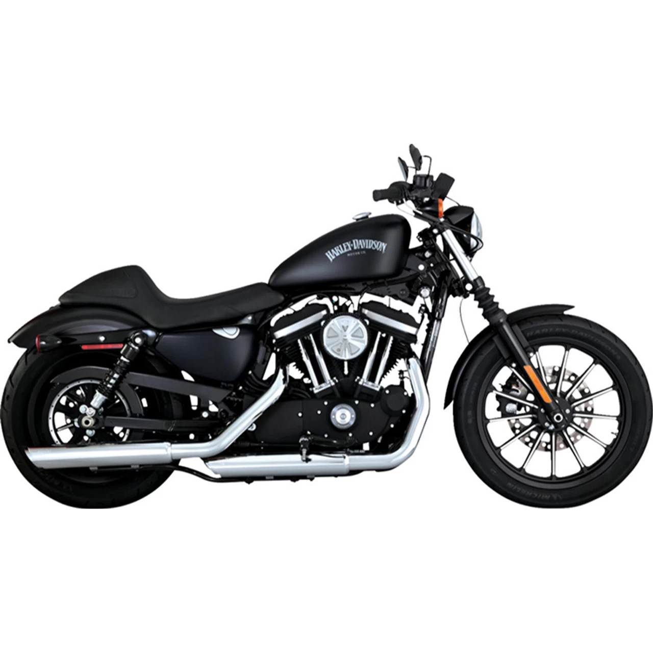 Vance & Hines - 3" Twin Slash Slip-On Muffler Fits '14-'22 Sportster Models - Chrome 5 Vance & Hines - 3" Twin Slash Slip-On Muffler Fits '14-'22 Sportster Models - Chrome - Image 3
