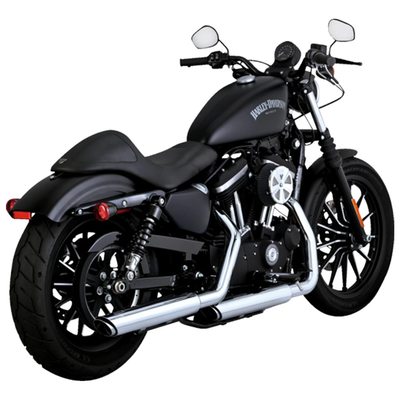 Vance & Hines - 3" Twin Slash Slip-On Muffler Fits '14-'22 Sportster Models - Chrome 4 Vance & Hines - 3" Twin Slash Slip-On Muffler Fits '14-'22 Sportster Models - Chrome - Image 2