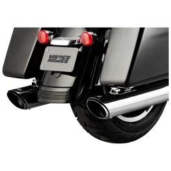 Vance & Hines - Twin Slash Slip-On Mufflers Fits '17-'22 Touring Models - Rounds, 4"