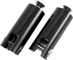 Accutronix - Footpeg Mounts - 2 1/2" Front Peg Mounts With 3/8"-16 X 1 1/2" Mounting Bolts - Black (Open Box)