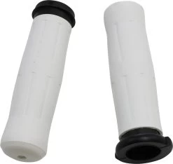 Avon Old School Throttle By Wire Grips 1"- White