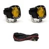 Baja Designs - S1 Amber Wide Cornering LED Light W/ Mounting Bracket Pair - Universal -Bell Helmets Store baja designs s1 amber wide cornering led light w mounting bracket pair universal 62224.1698259453