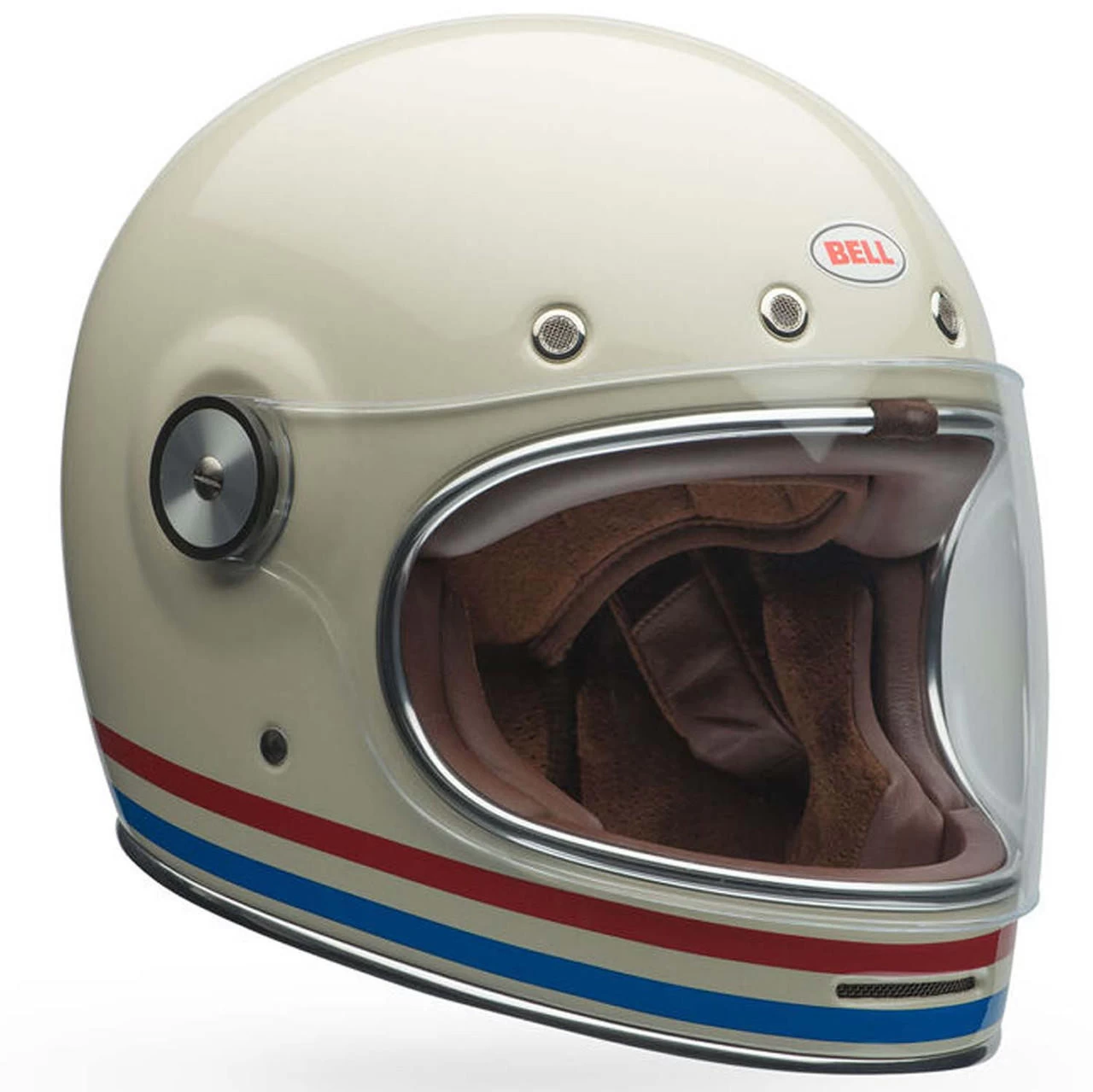 Bell Helmets Bell Bullitt Helmet - Stripes Gloss Pearl White/Oxblood/Blue 4 Bell Helmets Bell Bullitt Helmet - Stripes Gloss Pearl White/Oxblood/Blue - Image 2