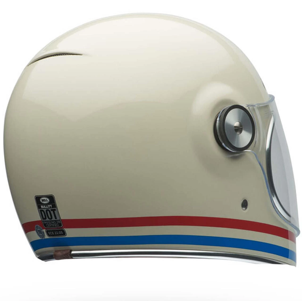 Bell Helmets Bell Bullitt Helmet - Stripes Gloss Pearl White/Oxblood/Blue 10 Bell Helmets Bell Bullitt Helmet - Stripes Gloss Pearl White/Oxblood/Blue - Image 8