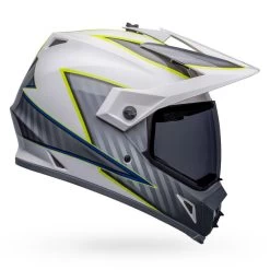 Bell Helmets Bell MX-9 Adventure Helmet W/ MIPS - Dalton Gloss White/Hi-Viz Yellow