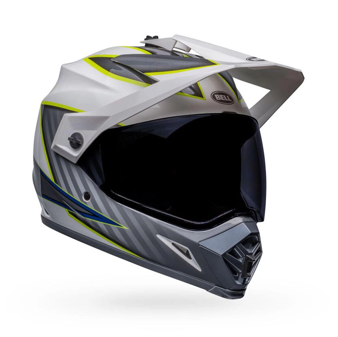 Bell Helmets Bell MX-9 Adventure Helmet W/ MIPS - Dalton Gloss White/Hi-Viz Yellow 4 Bell Helmets Bell MX-9 Adventure Helmet W/ MIPS - Dalton Gloss White/Hi-Viz Yellow - Image 2