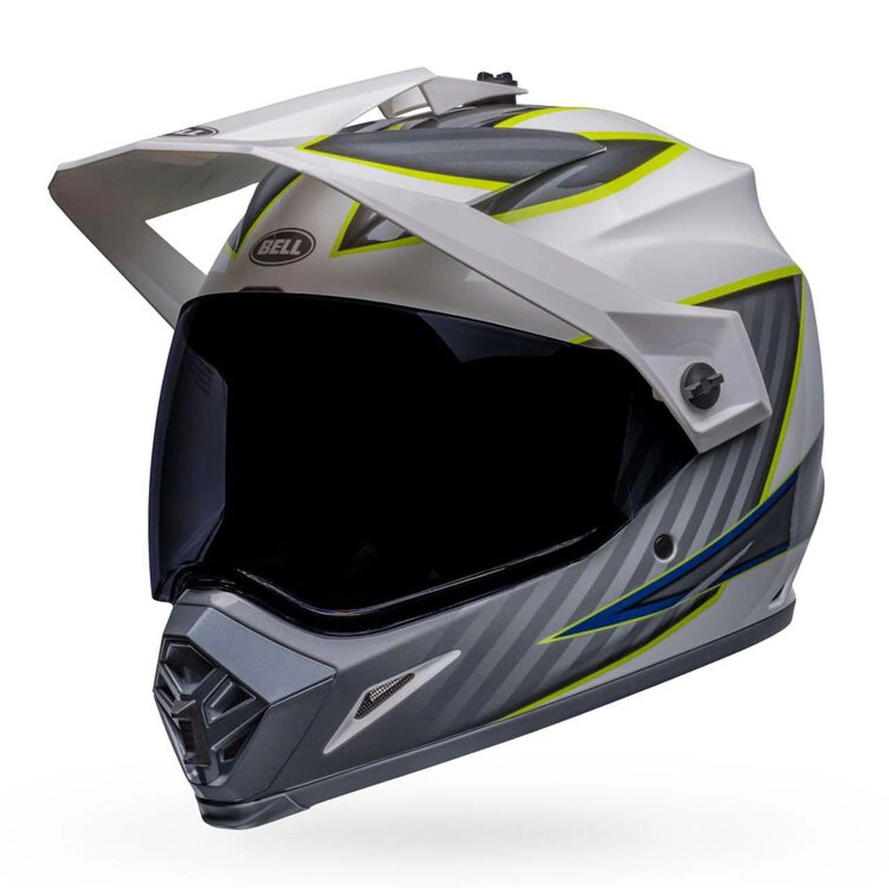 Bell Helmets Bell MX-9 Adventure Helmet W/ MIPS - Dalton Gloss White/Hi-Viz Yellow 6 Bell Helmets Bell MX-9 Adventure Helmet W/ MIPS - Dalton Gloss White/Hi-Viz Yellow - Image 4
