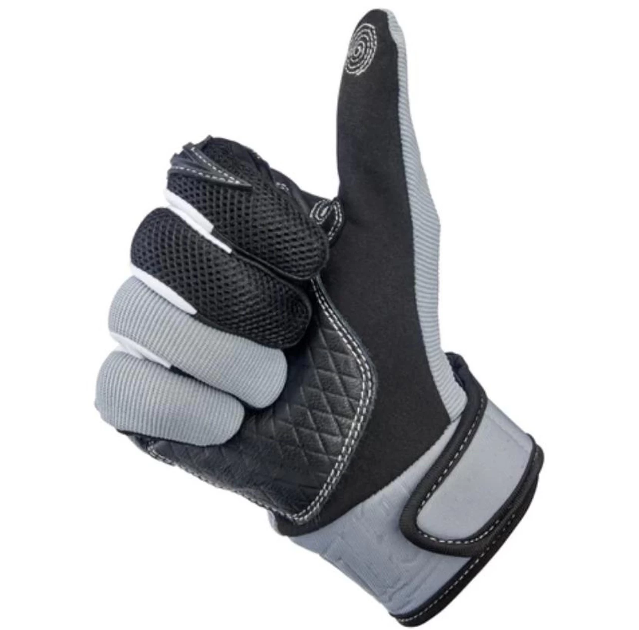 Biltwell Baja Gloves - Gray/Black 9 Biltwell Baja Gloves - Gray/Black - Image 7