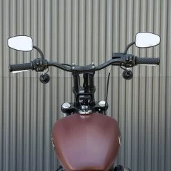 Biltwell - Black 1" Tracker Handlebars W/ TBW Plugs -Bell Helmets Store biltwell black 1 tracker handlebars w tbw plugs 98863.1690491138