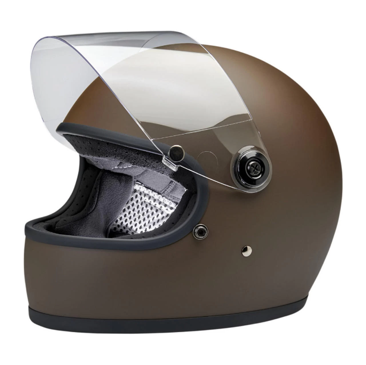 Biltwell Gringo S Full Face ECE Helmet - Flat Chocolate 4 Biltwell Gringo S Full Face ECE Helmet - Flat Chocolate - Image 2