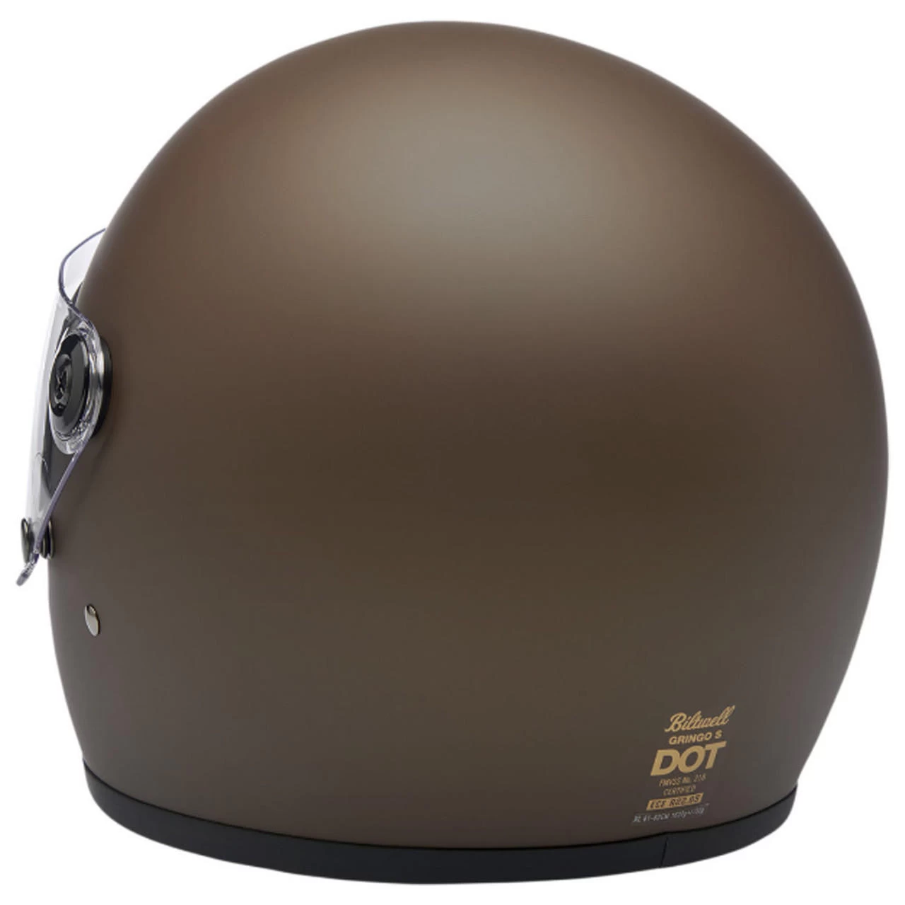 Biltwell Gringo S Full Face ECE Helmet - Flat Chocolate 5 Biltwell Gringo S Full Face ECE Helmet - Flat Chocolate - Image 3