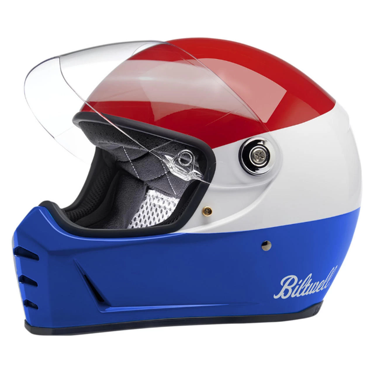 Biltwell Lane Splitter Helmet - Red, White & Blue 4 Biltwell Lane Splitter Helmet - Red, White & Blue - Image 2