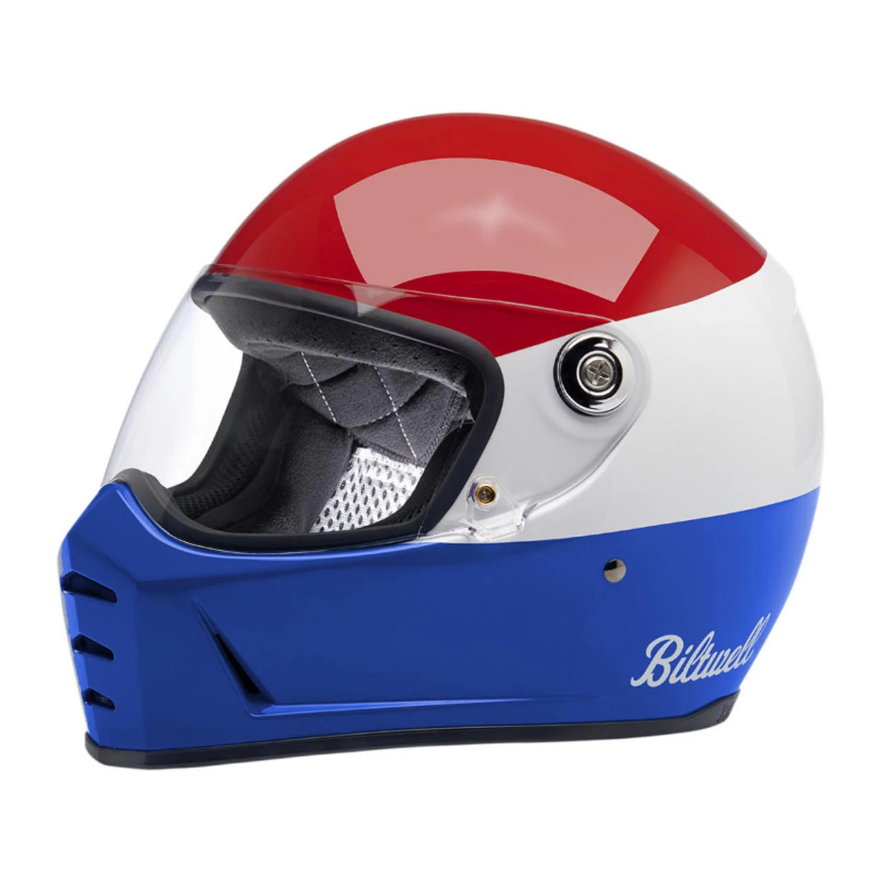 Biltwell Lane Splitter Helmet - Red, White & Blue 3 Biltwell Lane Splitter Helmet - Red, White & Blue