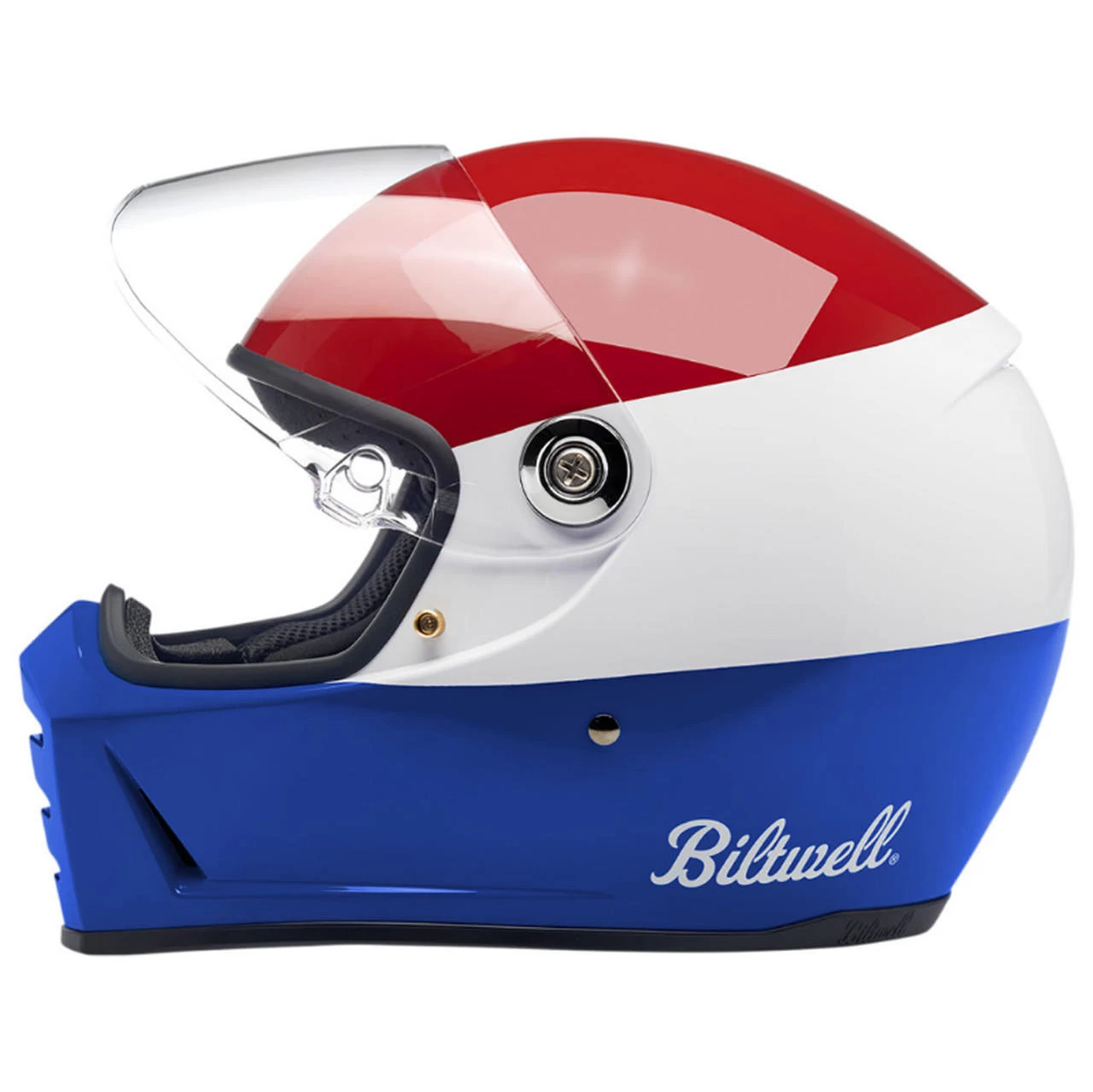 Biltwell Lane Splitter Helmet - Red, White & Blue 5 Biltwell Lane Splitter Helmet - Red, White & Blue - Image 3