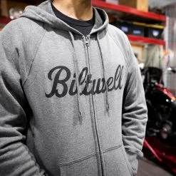 Biltwell - Script Zip-Up Raglan Hoodie - Gray 15 Biltwell - Script Zip-Up Raglan Hoodie - Gray -Bell Helmets Store biltwell script zip up raglan hoodie gray 61571.1690484541