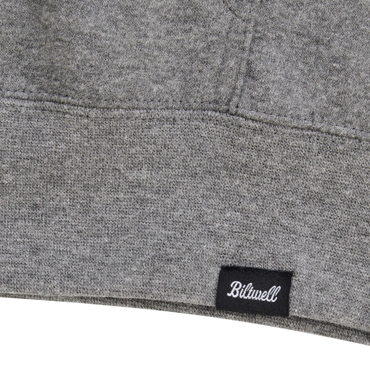 Biltwell - Script Zip-Up Raglan Hoodie - Gray 5 Biltwell - Script Zip-Up Raglan Hoodie - Gray - Image 3