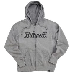 Biltwell - Script Zip-Up Raglan Hoodie - Gray