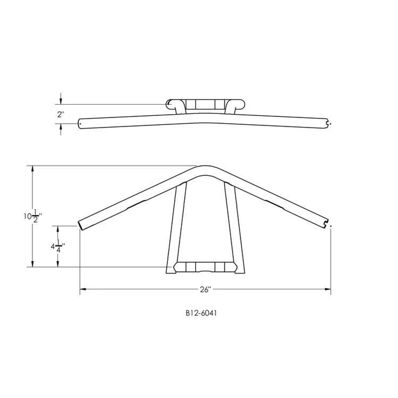 Burly Brand - 11" Black Powder Coat "The Jim" Bar 5 Burly Brand - 11" Black Powder Coat "The Jim" Bar - Image 3
