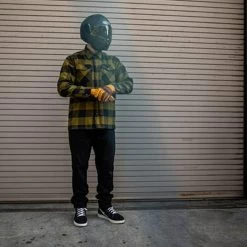 Cortech The Bender Protective Riding Flannel - Olive -Bell Helmets Store cortech the bender protective riding flannel olive 98565.1691085023