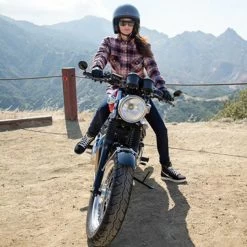 Cortech - The Misfit Women's Protective Riding Flannel - Red/Blue - Large (Open Box) -Bell Helmets Store cortech the misfit womens protective riding flannel redblue large open box 56609.1700941143