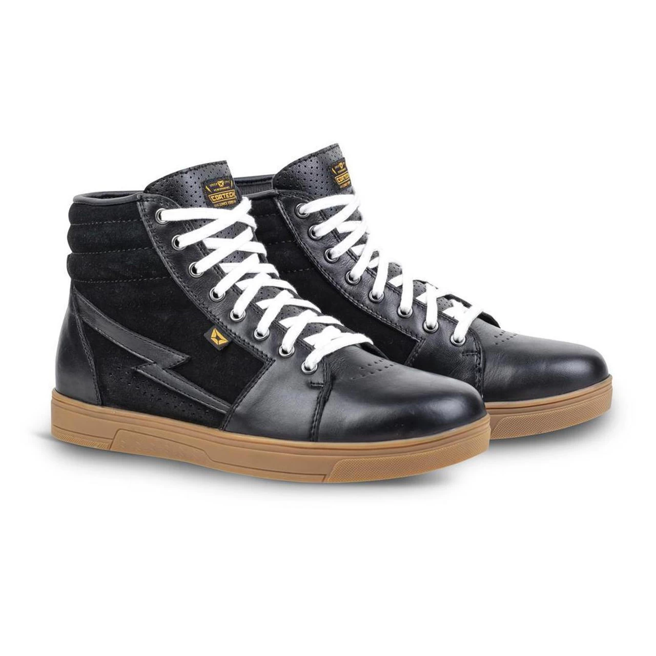Cortech The Slayer Suede/ Leather High-Top Riding Shoe - Black/ Gum 2 Cortech The Slayer Suede/ Leather High-Top Riding Shoe - Black/ Gum