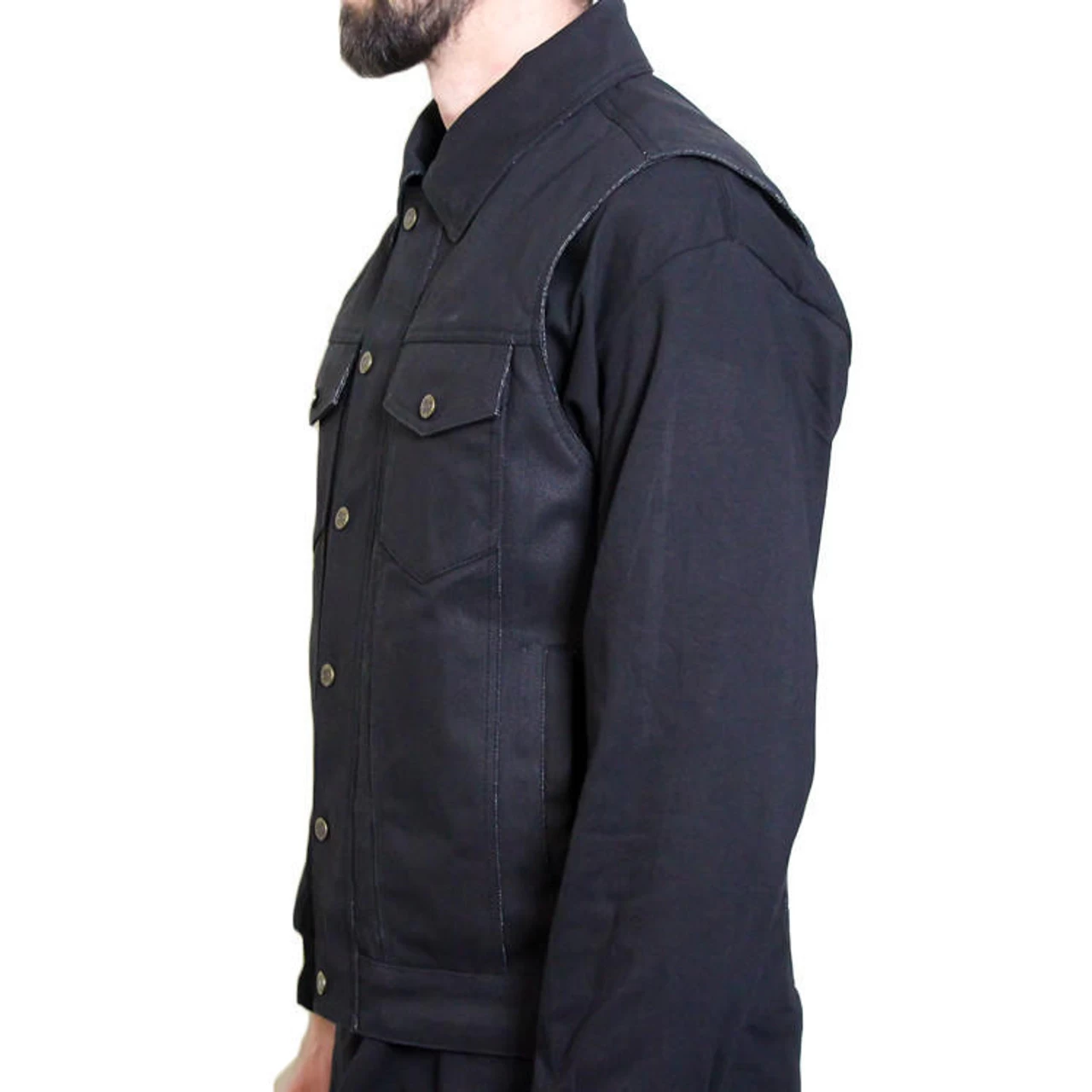 Deadbeat Customs 14 Oz. Signature Denim Vest - Collar 5 Deadbeat Customs 14 Oz. Signature Denim Vest - Collar - Image 3