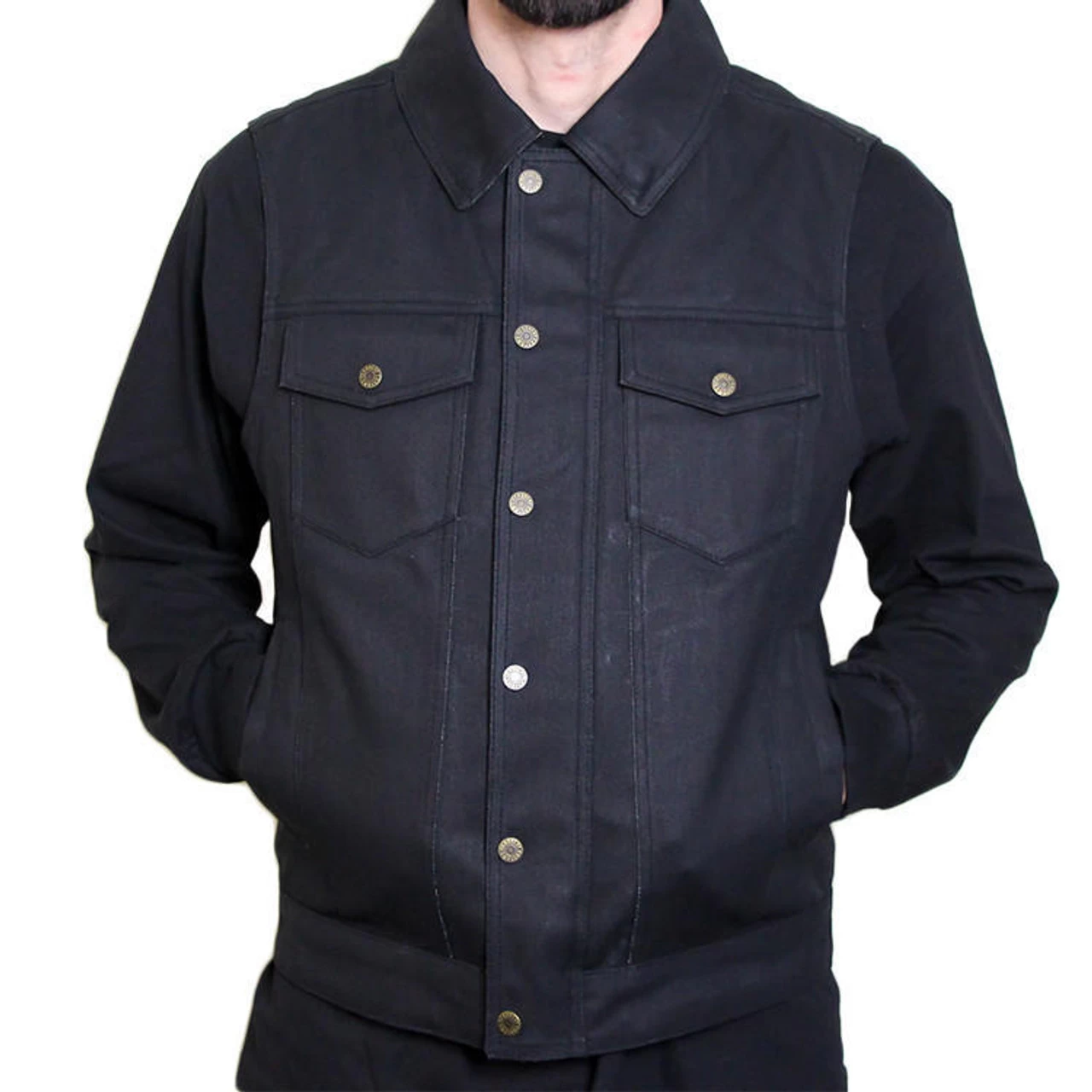 Deadbeat Customs 14 Oz. Signature Denim Vest - Collar 4 Deadbeat Customs 14 Oz. Signature Denim Vest - Collar - Image 2