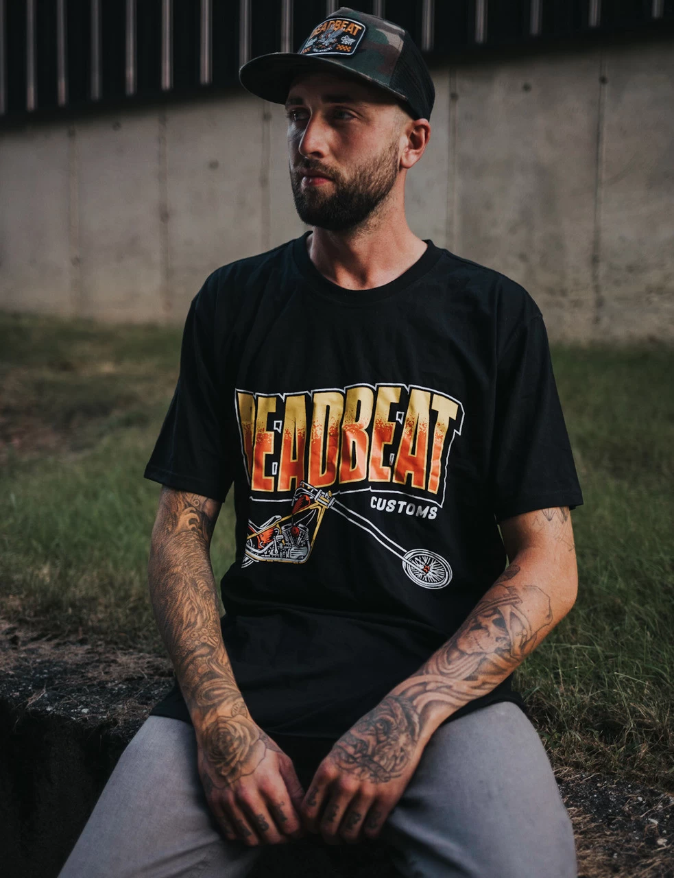 Deadbeat Customs Chopper T-Shirt 4 Deadbeat Customs Chopper T-Shirt - Image 2