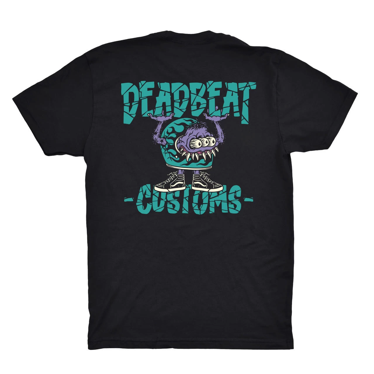 Deadbeat Customs Monster Helmet T-Shirt 3 Deadbeat Customs Monster Helmet T-Shirt