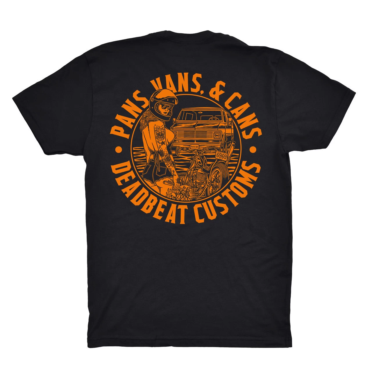 Deadbeat Customs - Pans, Vans, And Cans T-Shirt (S,3XL) 3 Deadbeat Customs - Pans, Vans, And Cans T-Shirt (S,3XL)