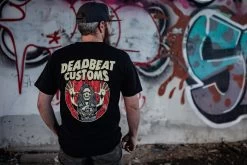 Deadbeat Customs Paranoid T-Shirt - Black -Bell Helmets Store deadbeat customs paranoid t shirt black 90715.1697659145