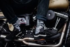 Deadbeat Customs - Ride Fast Socks - Black/White -Bell Helmets Store deadbeat customs ride fast socks blackwhite 17225.1702650713