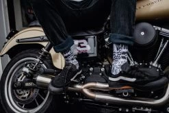 Deadbeat Customs - Ride Fast Socks - Black/White -Bell Helmets Store deadbeat customs ride fast socks blackwhite 25659.1702650713