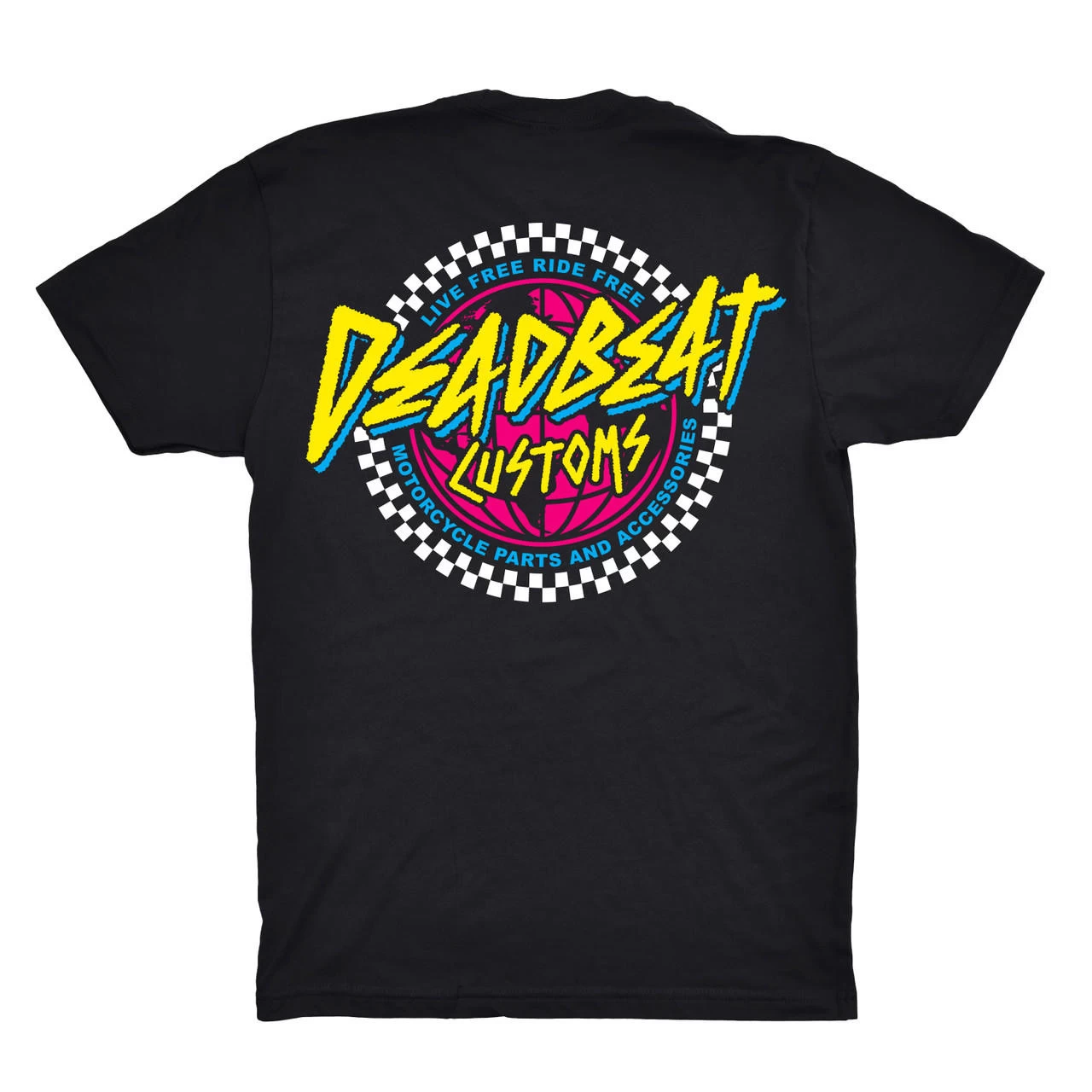 Deadbeat Customs Ride Free 80's Black T-Shirt 3 Deadbeat Customs Ride Free 80's Black T-Shirt