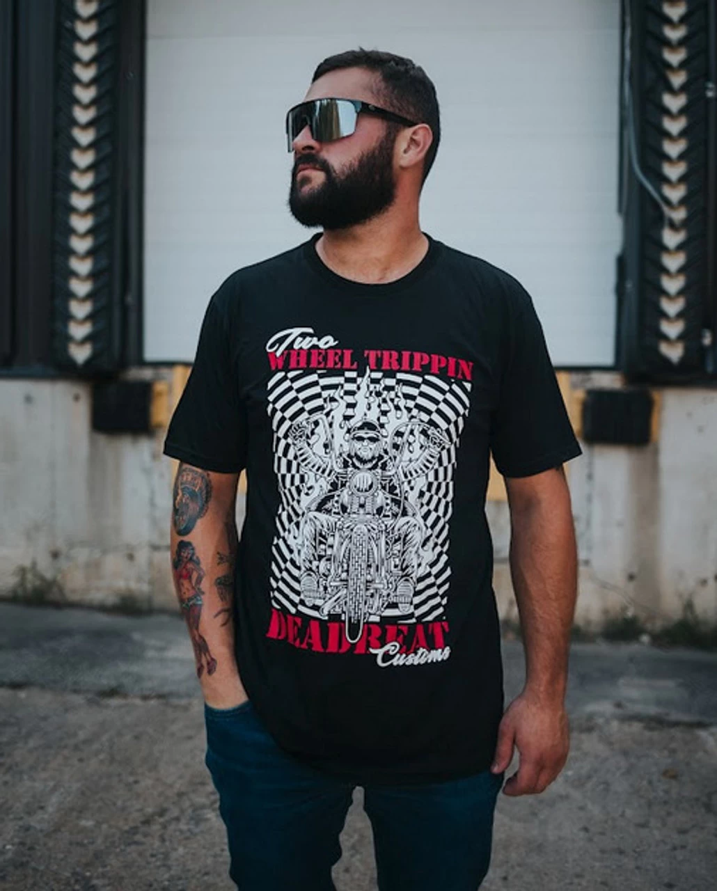 Deadbeat Customs Two Wheel Trippin' T-Shirt 4 Deadbeat Customs Two Wheel Trippin' T-Shirt - Image 2