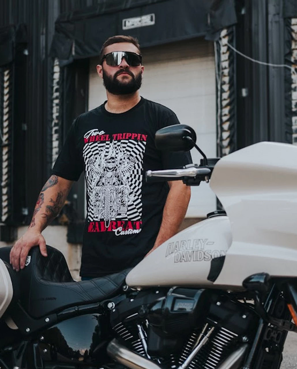 Deadbeat Customs Two Wheel Trippin' T-Shirt 5 Deadbeat Customs Two Wheel Trippin' T-Shirt - Image 3