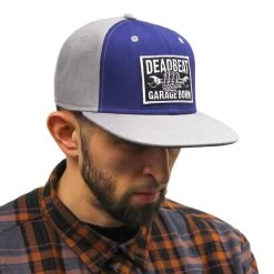 Deadbeat Customs Wrench Snapback - Navy/Grey -Bell Helmets Store deadbeat customs wrench snapback navygrey 41896.1697659083