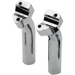 Drag Specialties 5.5" Buffalo Billet Aluminum Pullback Handlebar Risers - Chrome