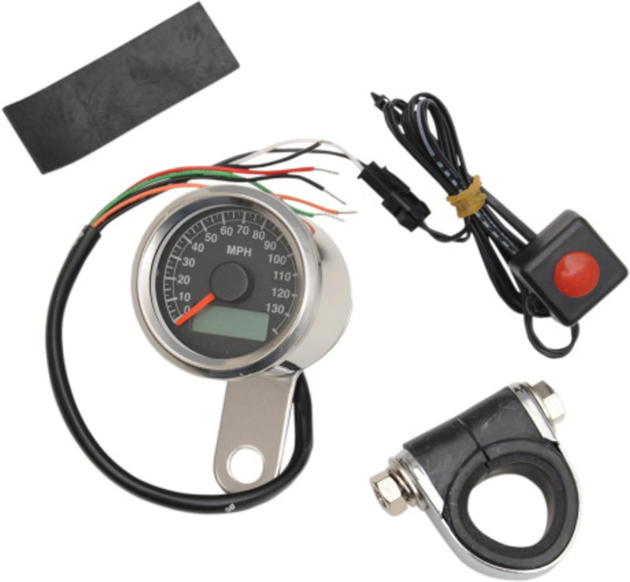 Drag Specialties - Programmable Mini Electronic Speedometer - 140 MPH 3 Drag Specialties - Programmable Mini Electronic Speedometer - 140 MPH
