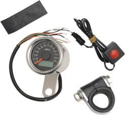 Drag Specialties - Programmable Mini Electronic Speedometer - 220 KM/H