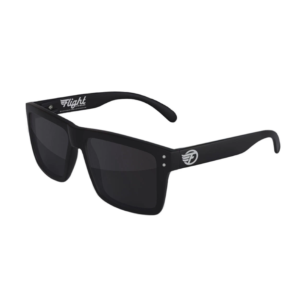 Flight Eyewear Benny V2 Square Sunglasses - Black Frames/ Smoke Lenses 4 Flight Eyewear Benny V2 Square Sunglasses - Black Frames/ Smoke Lenses - Image 2