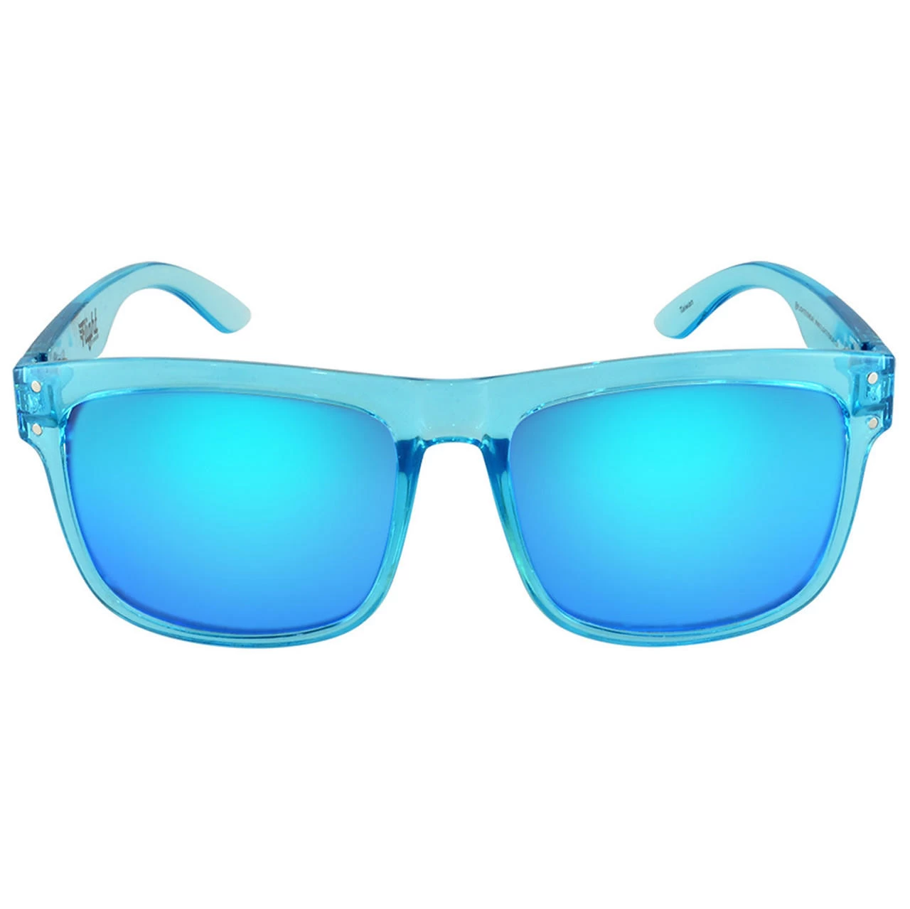Flight Eyewear Benny V2 Square Sunglasses - Crystal Blue Frames/ Blue Lenses 4 Flight Eyewear Benny V2 Square Sunglasses - Crystal Blue Frames/ Blue Lenses - Image 2