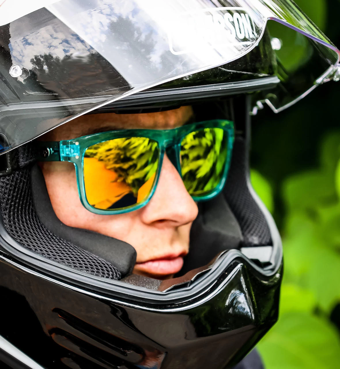 Flight Eyewear Benny V2 Square Sunglasses - Crystal Blue Frames/ Sunbeam Lenses 5 Flight Eyewear Benny V2 Square Sunglasses - Crystal Blue Frames/ Sunbeam Lenses - Image 3