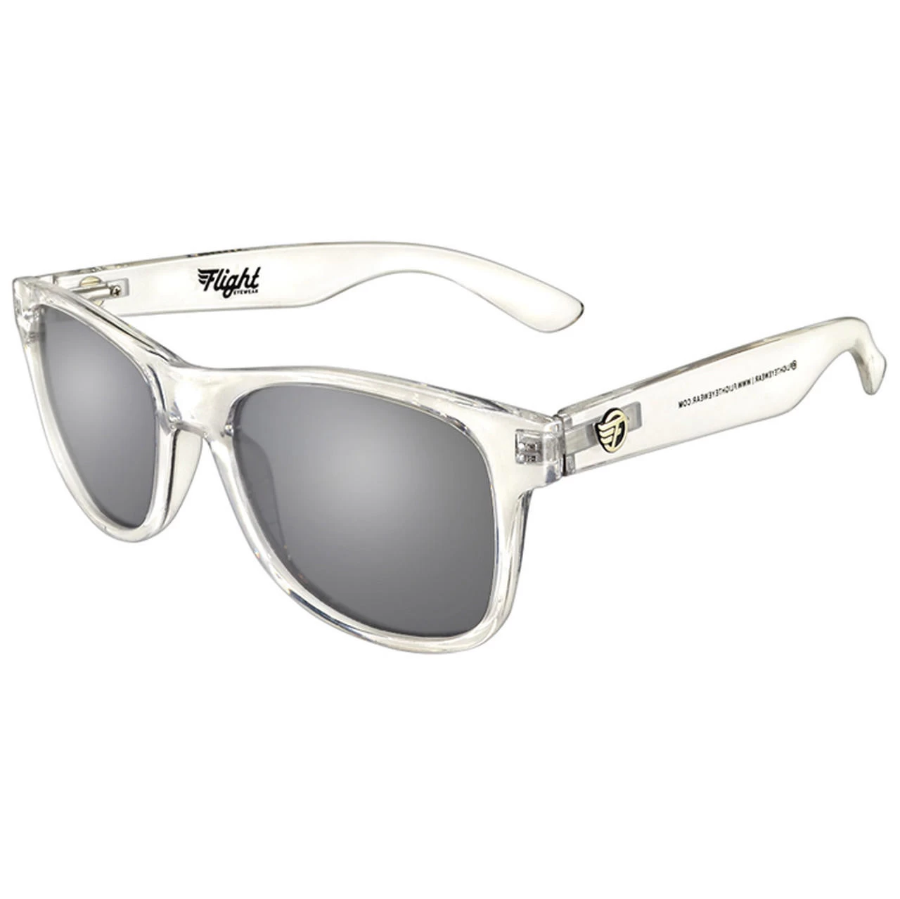 Flight Eyewear Elwood Classic Sunglasses - Clear Frames/ Black Lenses 3 Flight Eyewear Elwood Classic Sunglasses - Clear Frames/ Black Lenses